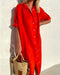 Women’s Short-Sleeve Button-Up Shirt Dress