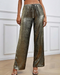 Wide-Leg Trousers with Elastic Waist and Drawstring