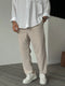 Men’s Straight-Leg Trousers with Pleated Texture