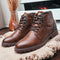 Men’s Lace-Up Ankle Boots with Textured Sole