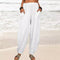 Loose-Fit Elastic Waist Trousers with Side Pockets