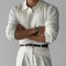 Men’s Ribbed Long-Sleeve Polo Shirt