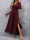 Eliza Women's Long Dress - Elegant Dress with Belt and Flowy Skirt for Luxury Occasions
