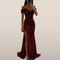 Della - Off-Shoulder Sequin Maxi Dress with High Split