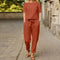 Women’s Two-Piece Short-Sleeve Top and Pants Set