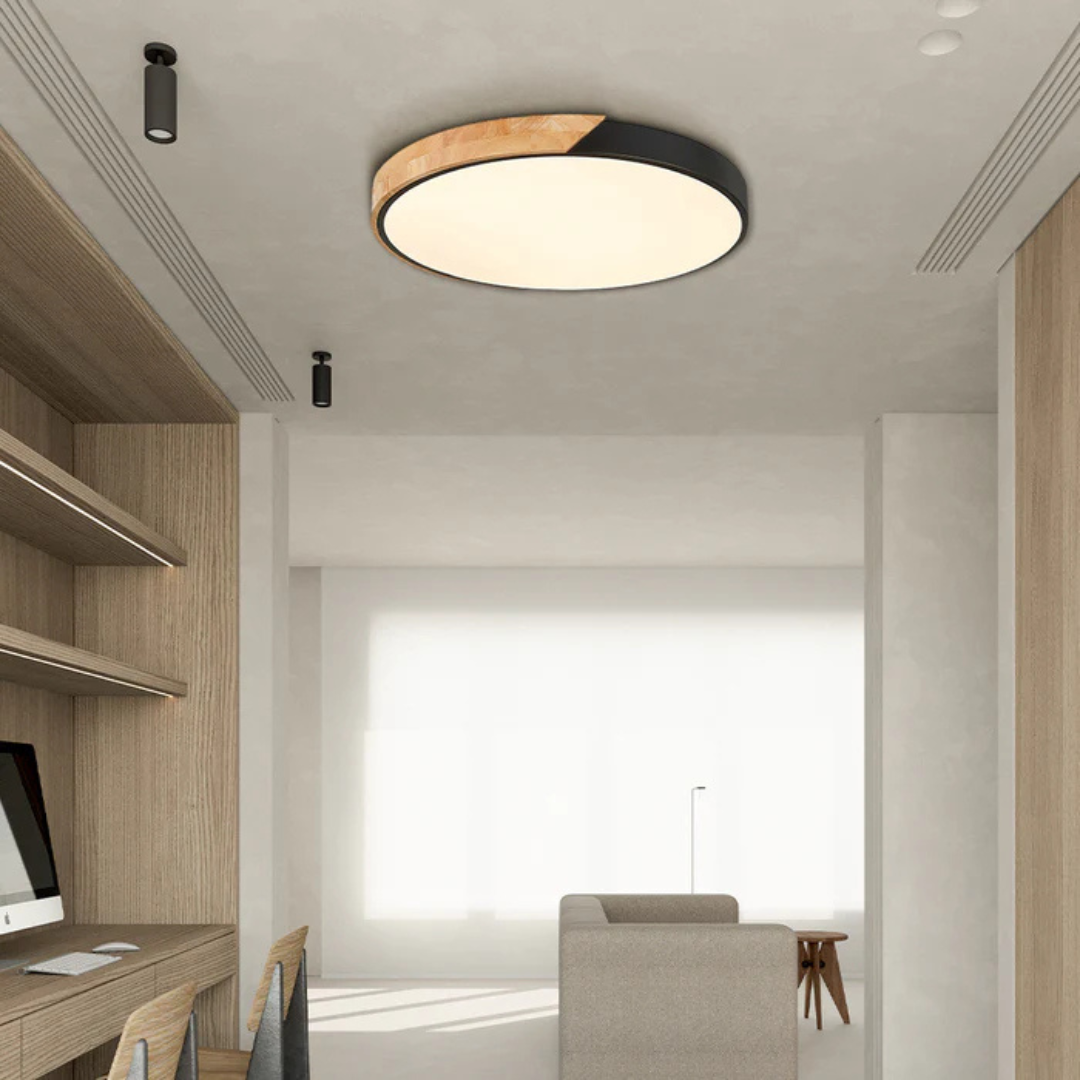 Delos - Scandinavian Wood LED Ceiling Light