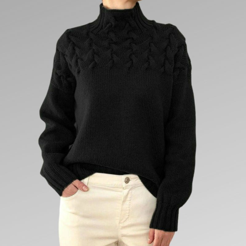 Elegant og varm Davila sweater med høj krave