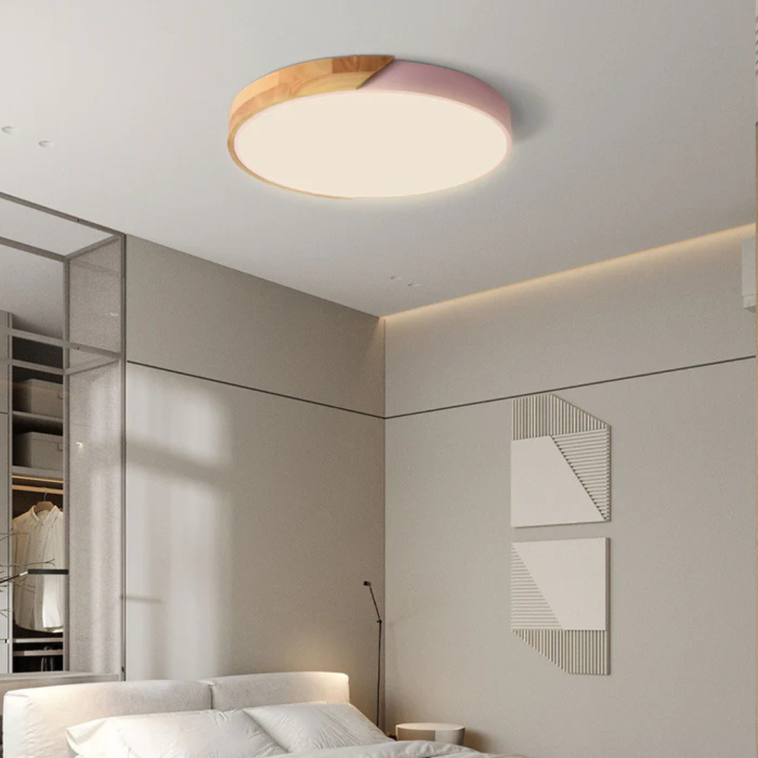Delos - Scandinavian Wood LED Ceiling Light