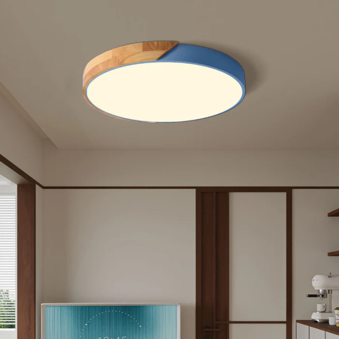 Delos - Scandinavian Wood LED Ceiling Light