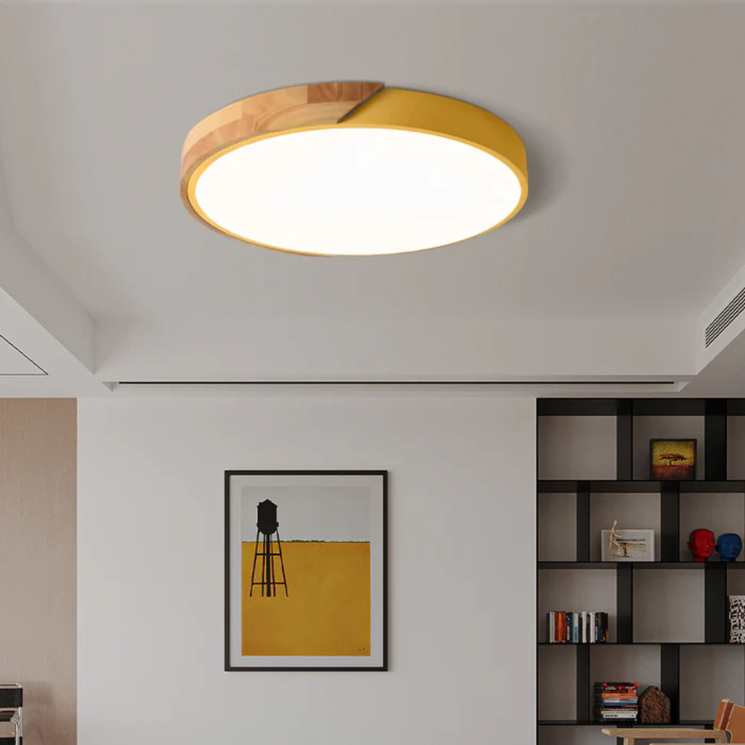 Delos - Scandinavian Wood LED Ceiling Light
