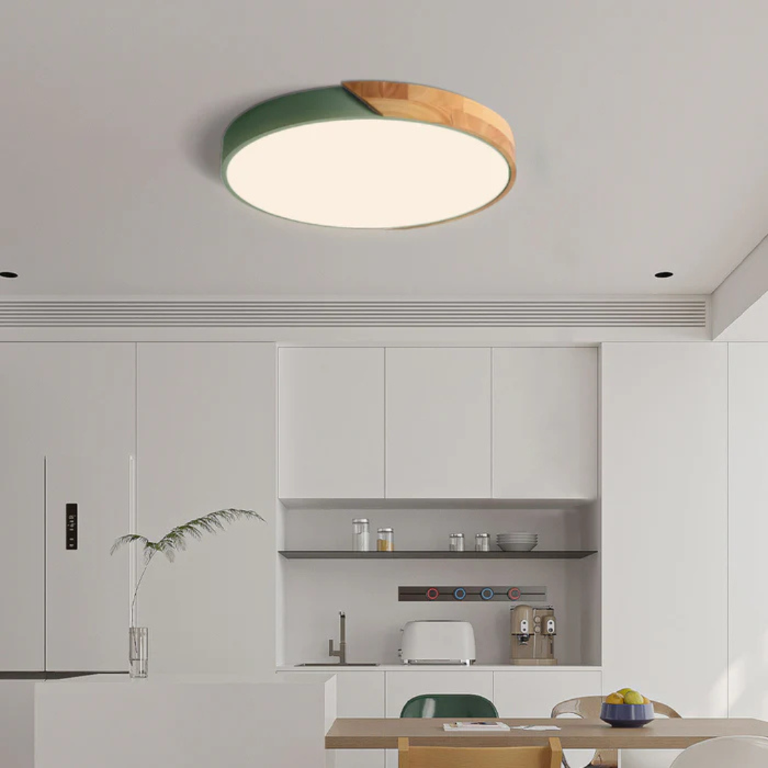 Delos - Scandinavian Wood LED Ceiling Light