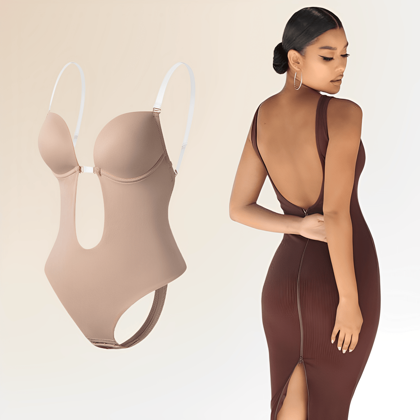 Vivian Women's Body Bra - Seamless Backless Bra with Invisible Support and Comfortable Fit