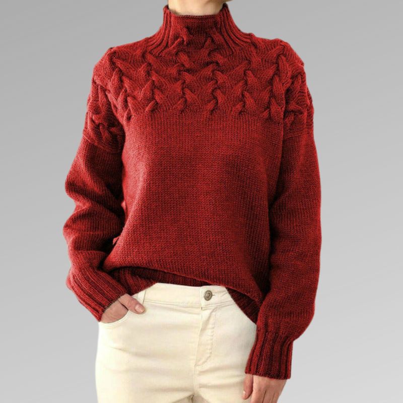 Elegant og varm Davila sweater med høj krave