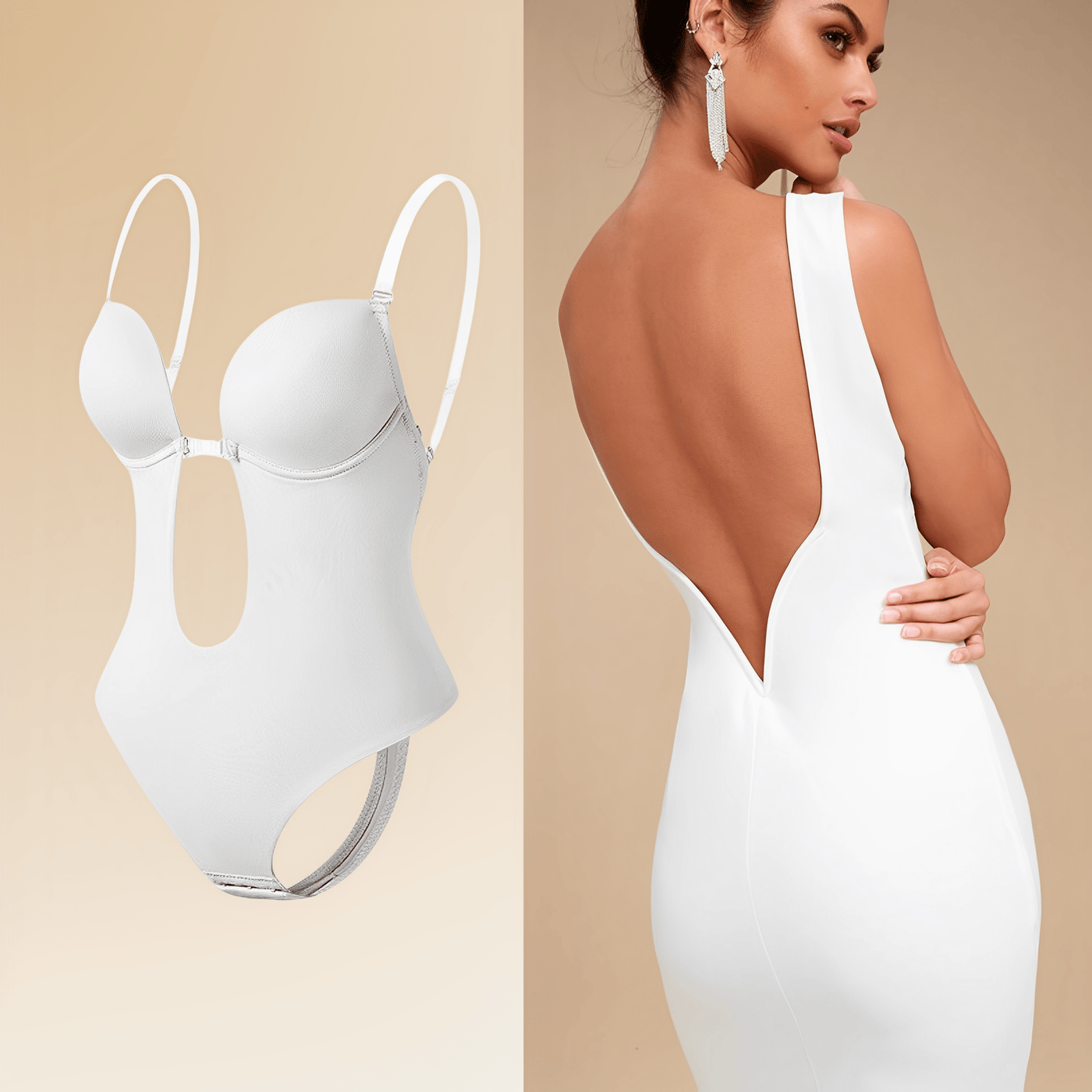 Vivian Women's Body Bra - Seamless Backless Bra with Invisible Support and Comfortable Fit