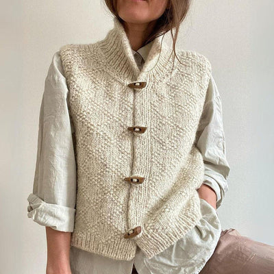 Evy - Elegant uldcardigan med knapper