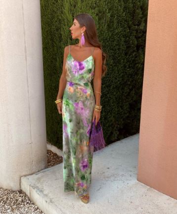 Women’s Off-Shoulder Floral Maxi Dress with Matching Shawl