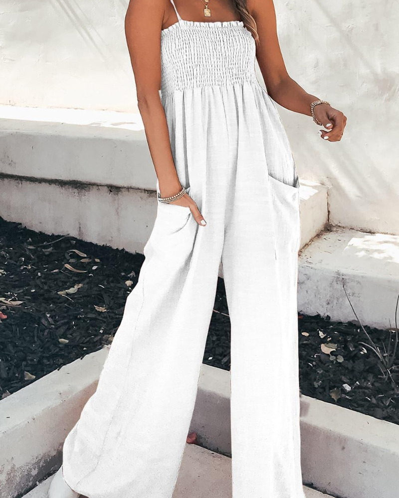 Edwina - Chic Smocked Jumpsuit