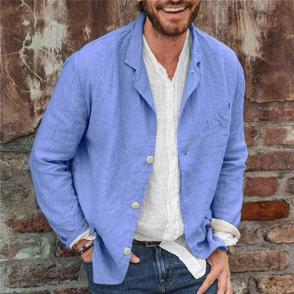 Lightweight cotton and linen jacket for men: Comfort and style