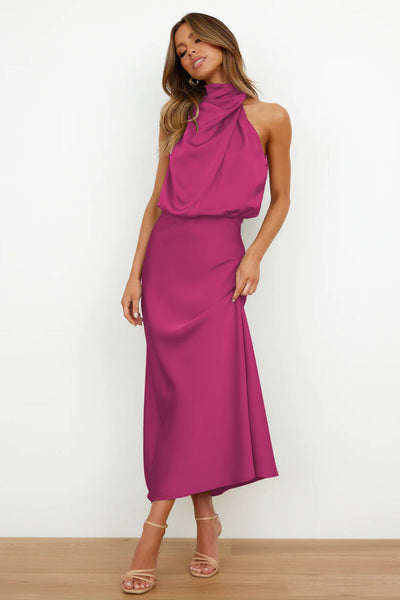 Lena - Elegant aftenkjole i satin