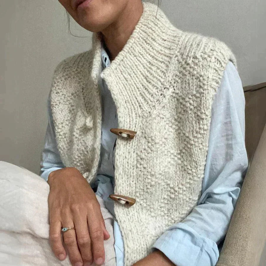 Evy - Elegant uldcardigan med knapper