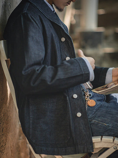 Mænds Amerikansk Afslappet vasket vintage-inspireret jakke denimjakke