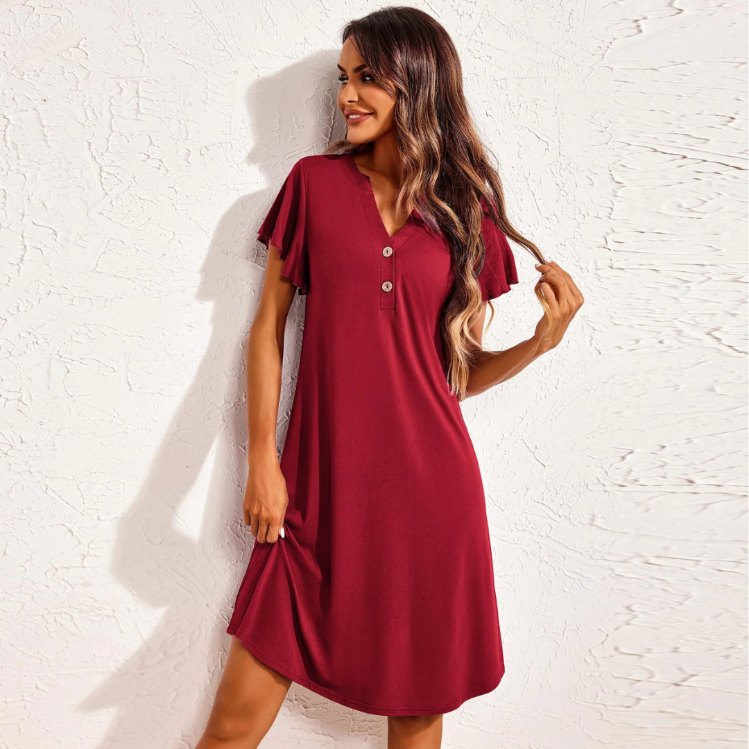 Women’s Casual Short-Sleeve A-Line Dress