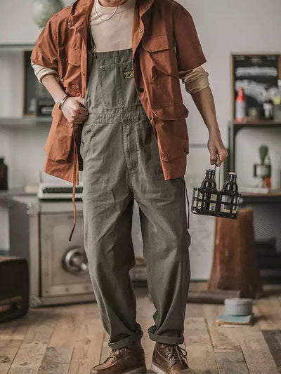 Unisex vintage-inspirerede canvas overalls