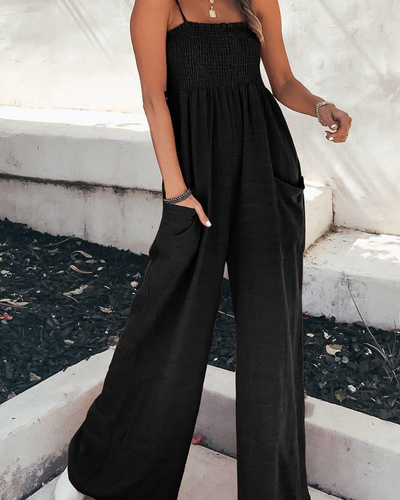 Edwina - Chic Smocked Jumpsuit