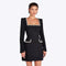 Marion - Elegant Beaded Detail Woman's U Neck Dress