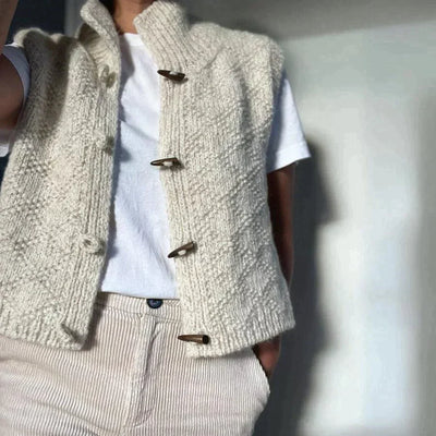 Evy - Elegant uldcardigan med knapper