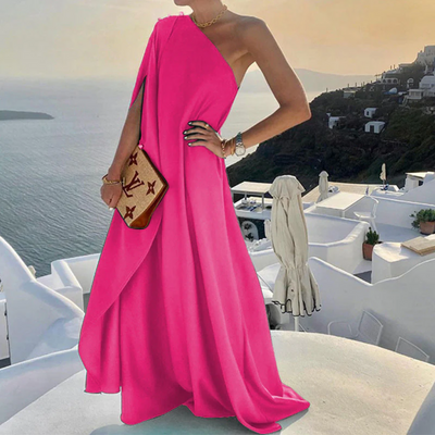 Sleeveless Halter Neck Maxi Dress with Flowing Silhouette