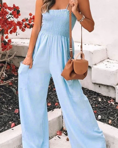 Edwina - Chic Smocked Jumpsuit