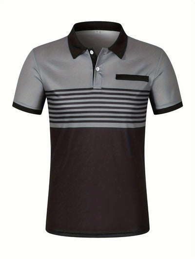 Louis｜Men's summer polo with stripes