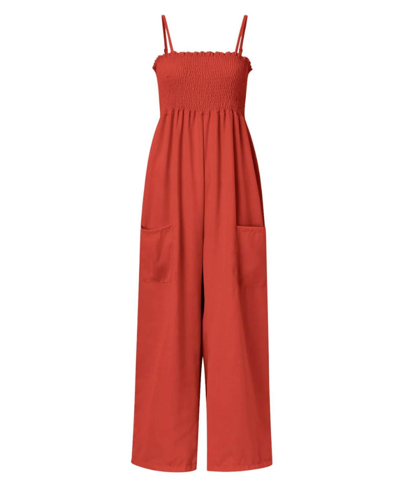 Edwina - Chic Smocked Jumpsuit