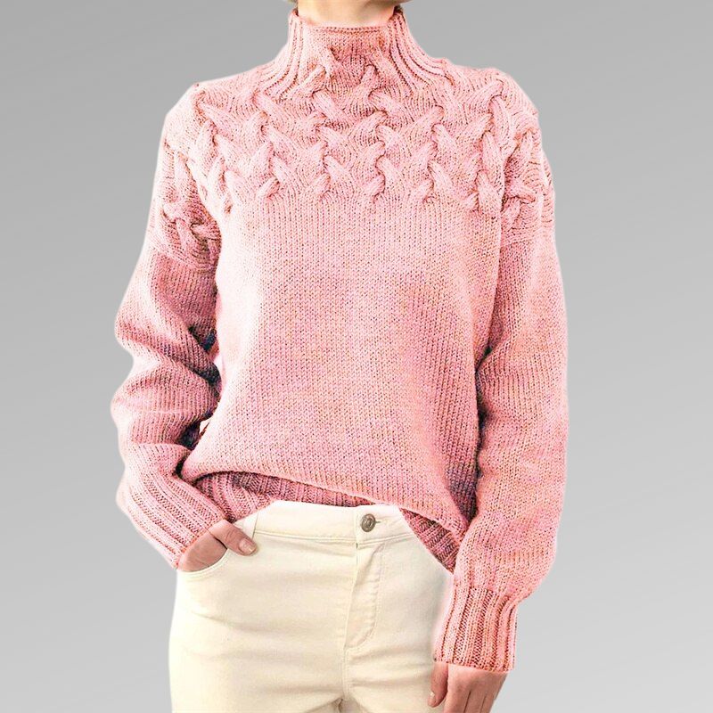 Elegant og varm Davila sweater med høj krave