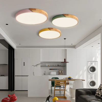 Delos - Scandinavian Wood LED Ceiling Light