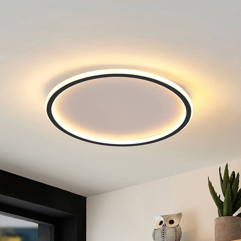 Moderne rund LED loftslampe Quinn lavet af metal/akryl