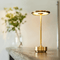 Rechargeable Table Lamp with Ring-Shaped Shade and Touch Control