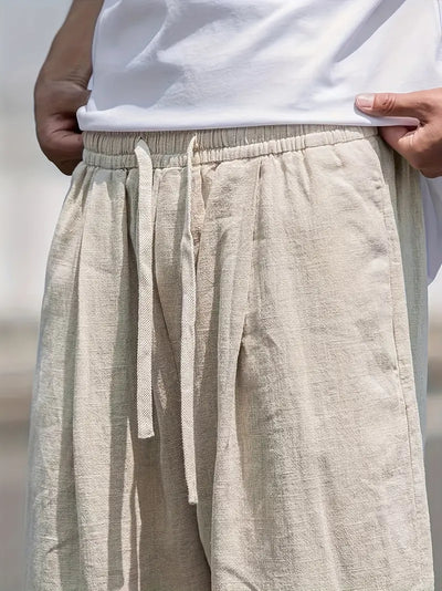 Liam Men's Linen Pants - Baggy Summer Pants with Breathable Comfort and Durable Finish