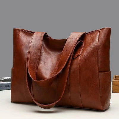 Aira Vintage Leather Shoulder Handbag - Classic Elegance & Practicality
