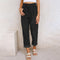 Lightweight Ankle-Length Trousers with Elastic Waistband
