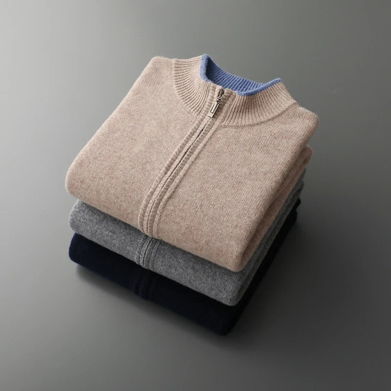 Merino - Herre uldvest med lynlås