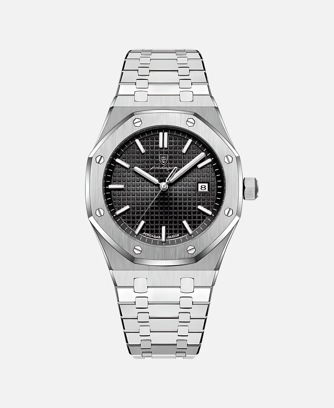 Elegant 41mm men's wristwatch with stainless steel case