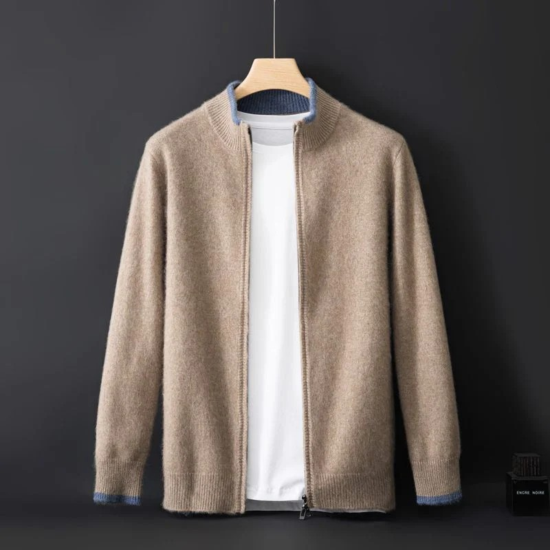 Merino - Herre uldvest med lynlås