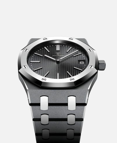 Elegant 41mm men's wristwatch with stainless steel case