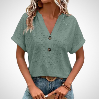 Jennifer Lässig bluse med V-udskæring