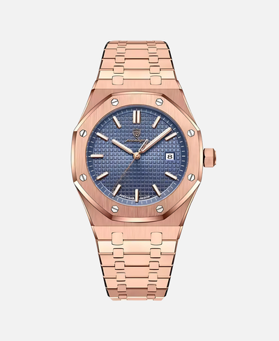 Elegant 41mm men's wristwatch with stainless steel case