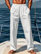 Ethan Men's Pants - Loose Breathable Linen Pants with Wide Cut and Elegant Summer Style