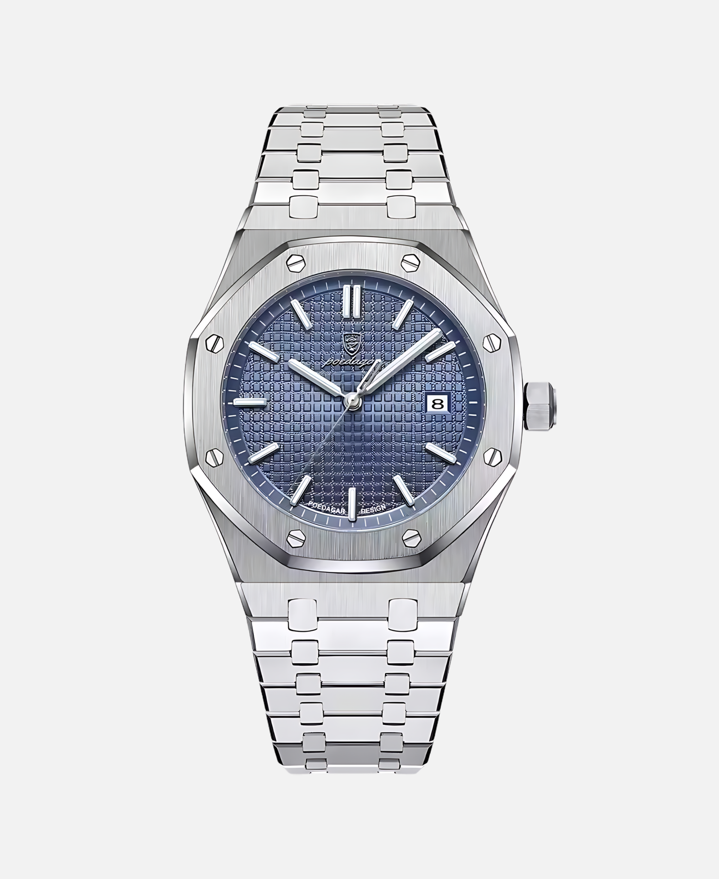 Elegant 41mm men's wristwatch with stainless steel case