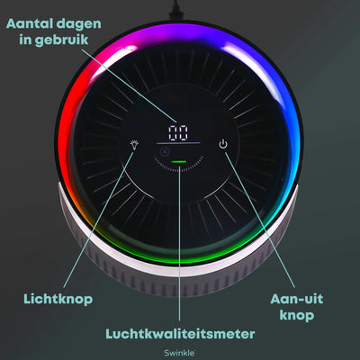 Luftrenser - Luftrenser med LED-belysning og HEPA-filter
